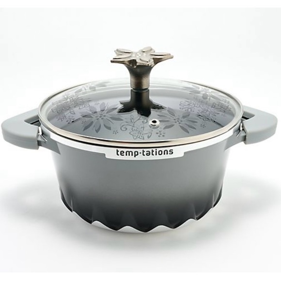 Temp-Tations 3-piece swing lid cookware set with silicone grips - Picture 3 of 7